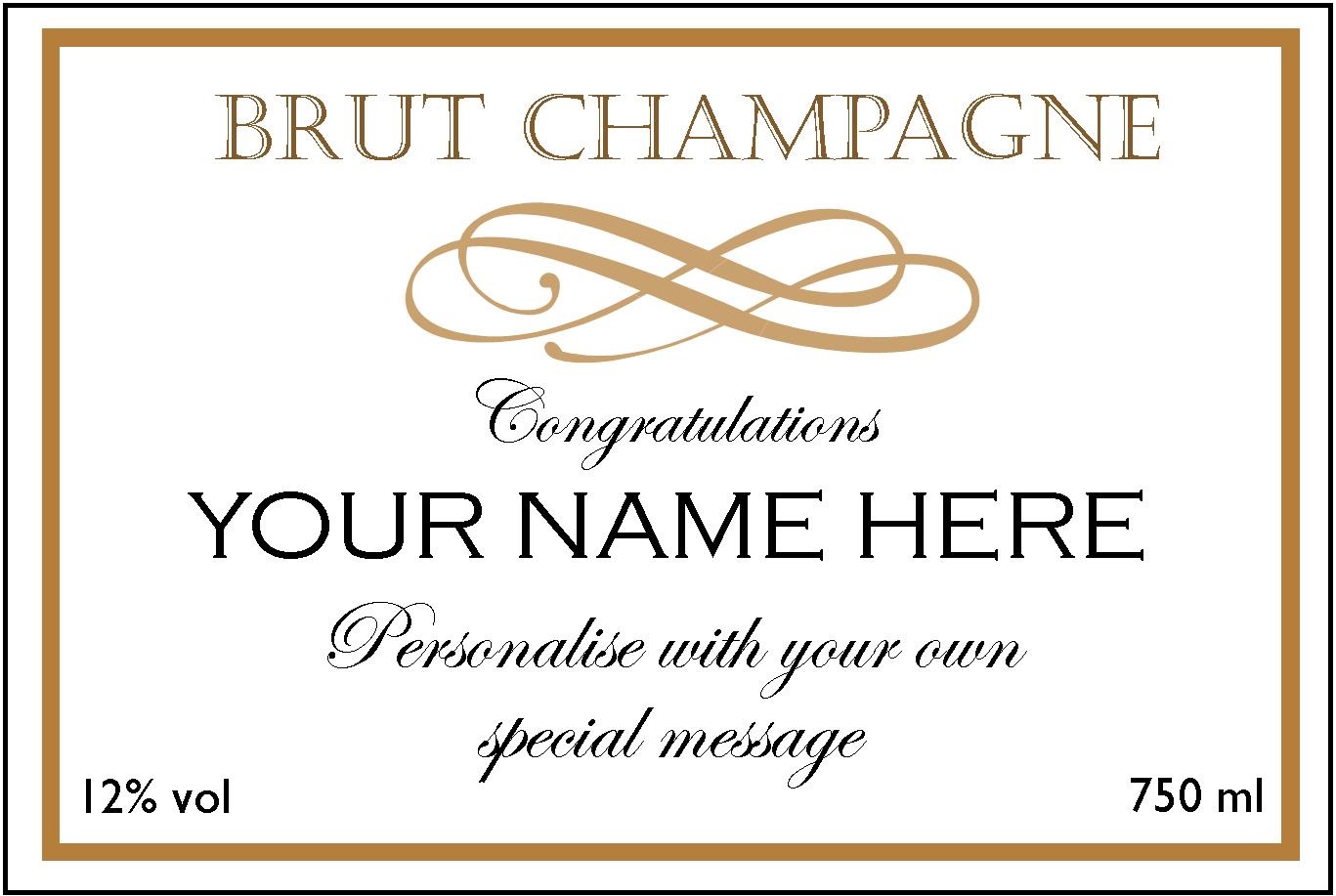 Champagne Bottle Label Template Free Download