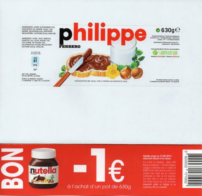 Nutella Label Template printable label templates