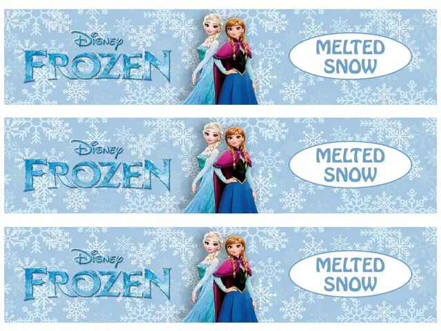 Frozen Water Bottle Label