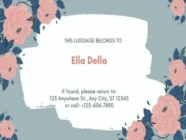 Return Label Template