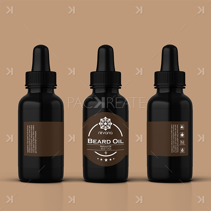 Packreate » Beard Oil Label Templates