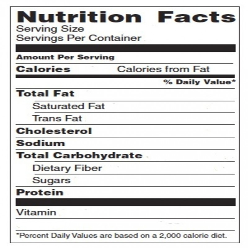 Blank Nutrition Label Template Word 07