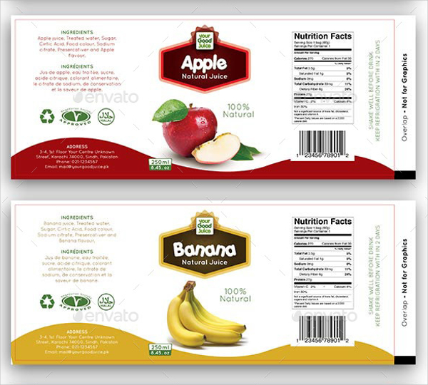 Bottle Label Templates Format PSD, AI, EPS 