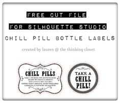 Chill Pills Gag Gift & Silhouette Giveaway — the thinking closet Chill Pills Gag Gift & Silhouette Giveaway — the thinking closet