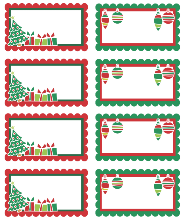 Free Printable Christmas Gift Tags/Labels from Letters from Santa 