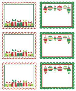 Christmas labels 14 per sheet