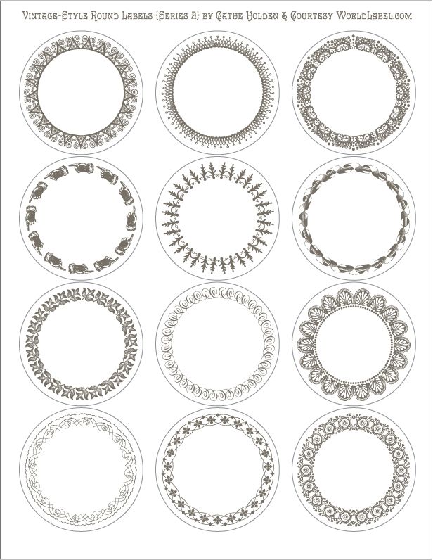 17 best Round Labels and Round Label Template Printables images on 