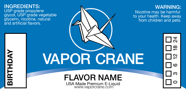 E Juice Label Template