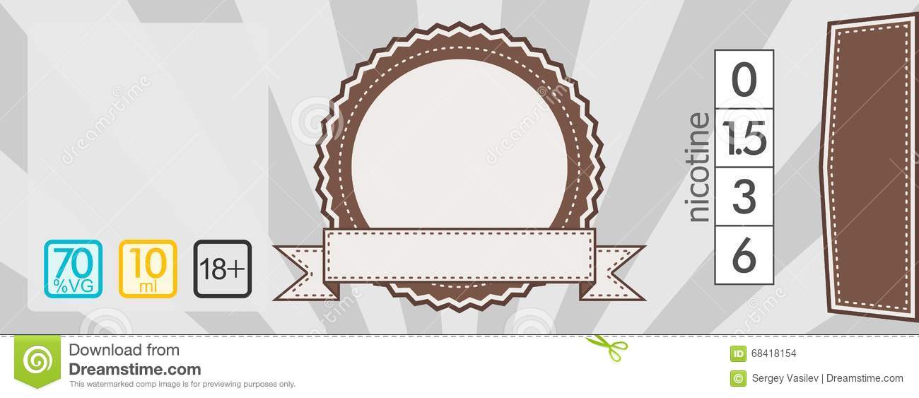 E liquid Sticker Label Template Stock Illustration Image: 68418154 E liquid Sticker Label Template Stock Illustration Image: 68418154