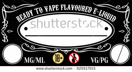 Vaping Eliquid Ejuice Universal Label Template