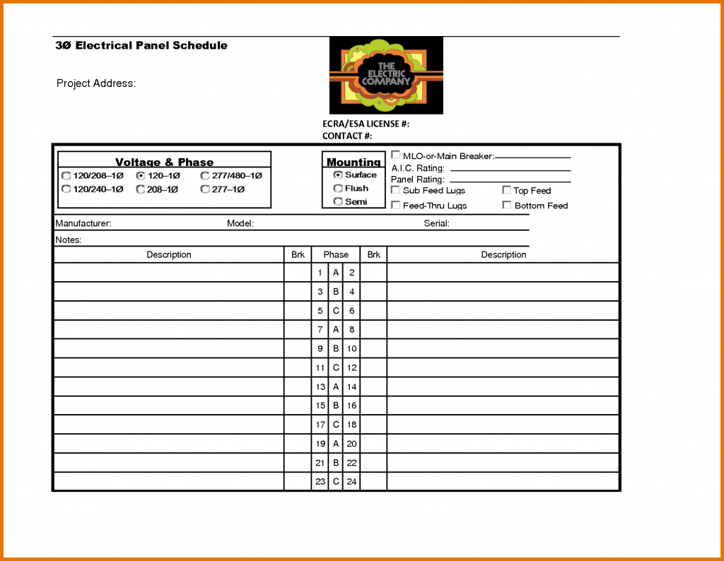 Electrical Panel Label Template Excel | printable label ...