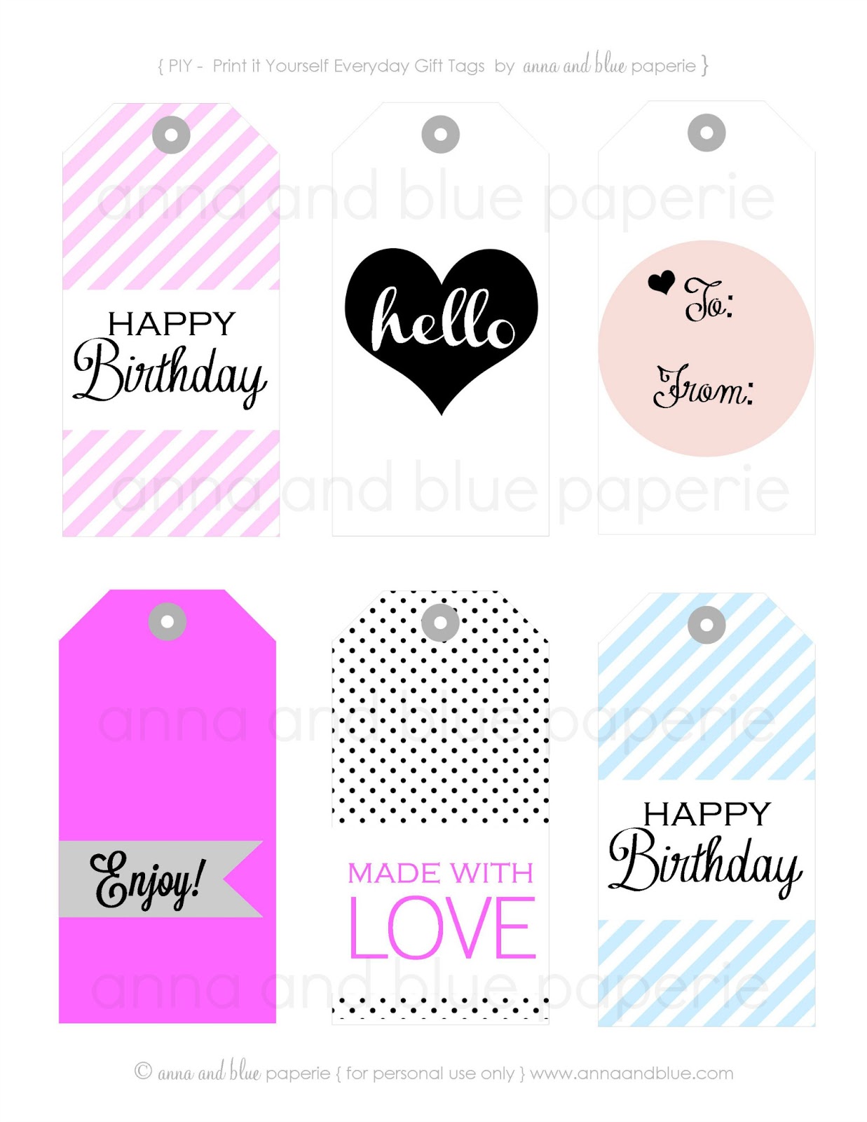 Free Printable Gift Tags – Craftbnb