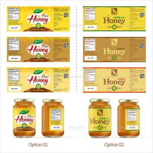 honey label template printable label templates