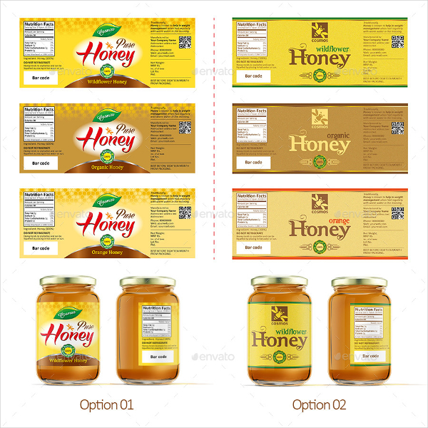 honey label template