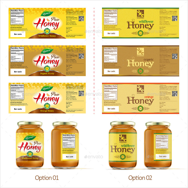 Honey label ideas Free PSD