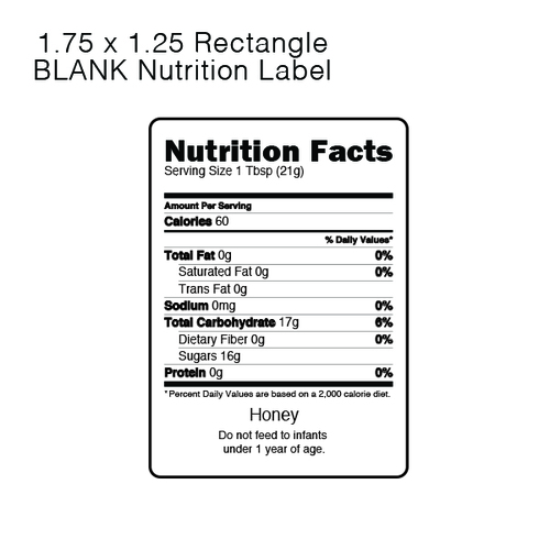 Nutrition Labels for Honey Nutrition Labels for Honey
