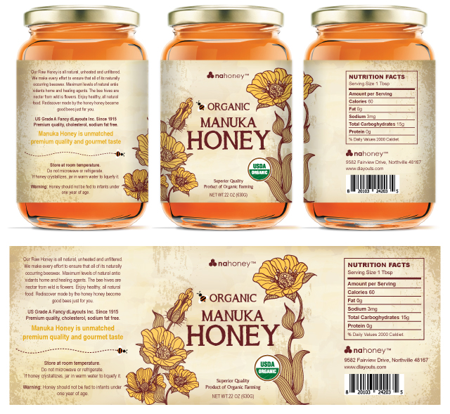Organic Manuka Honey Labels Template Organic Manuka Honey Labels Template