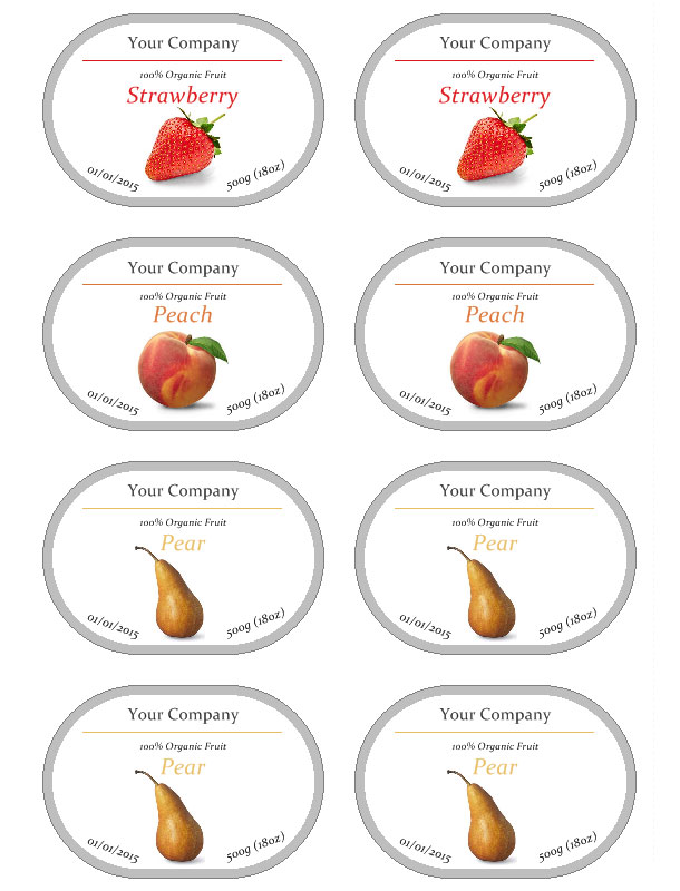 Jam Jar Label Template