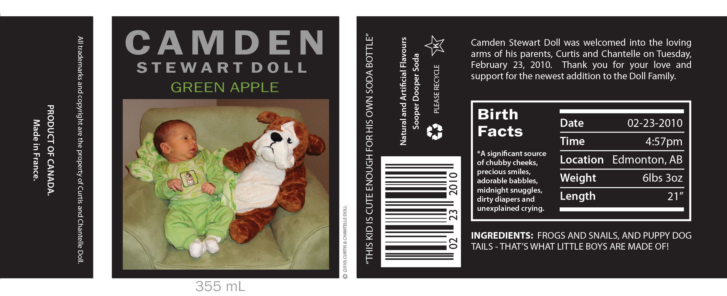 Andrew Conelly Photography: Custom soda label Andrew Conelly Photography: Custom soda label