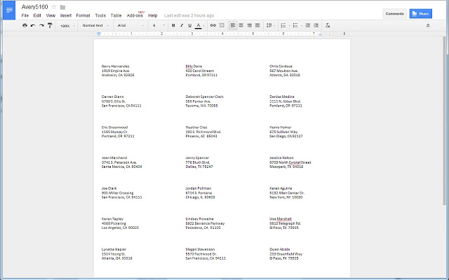 Avery Label Merge Google Docs add on Avery Label Merge Google Docs add on