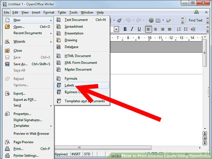 How to Print Address Labels Using OpenOffice (with Pictures)