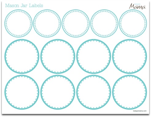 Printable Mason Jar Label Template