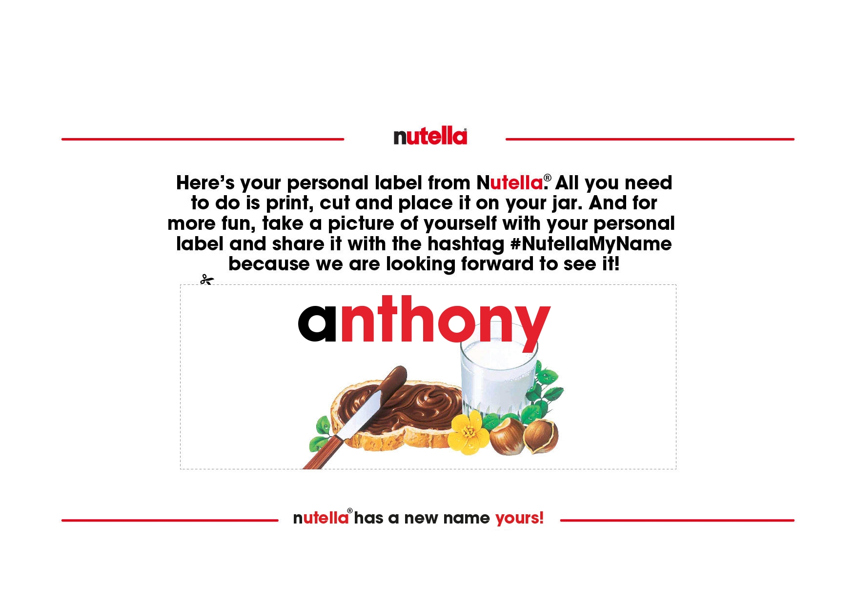 Just an Email Away: Your Name on a Nutella Jar :: NoGarlicNoOnions Just an Email Away: Your Name on a Nutella Jar :: NoGarlicNoOnions