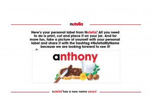 Nutella Label Template | printable label templates