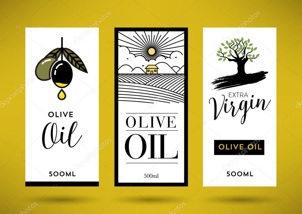 Olive Oil Label Template — Stock Vector © kursatunsal #99390054