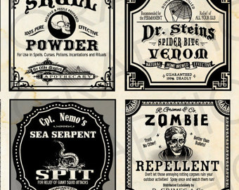 Free Printable Halloween Labels Potions The Graphics Fairy