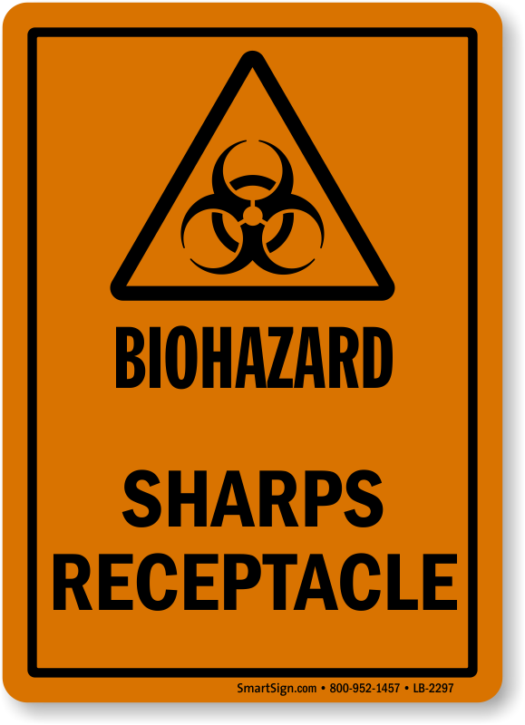 Sharps Warning Labels and Signs Biohazard Sharps Waste Disposal