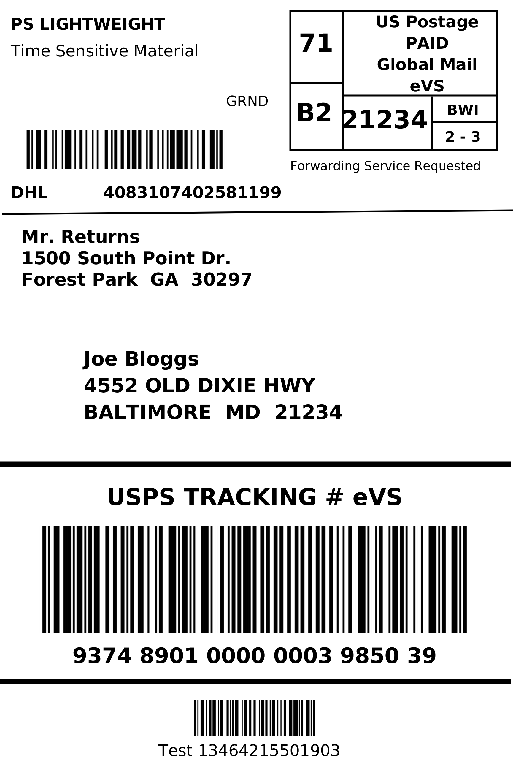 DHL eCommerce Generate a Shipping Label