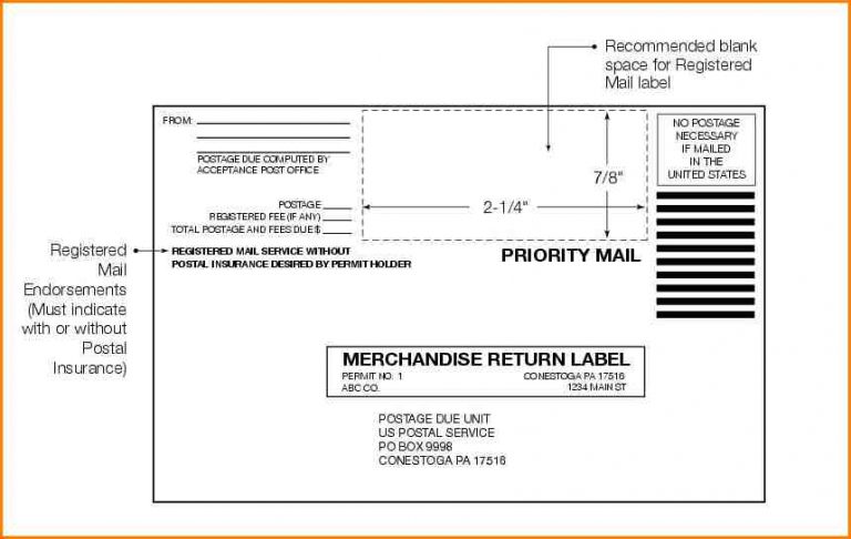 Return Label Template | printable label templates