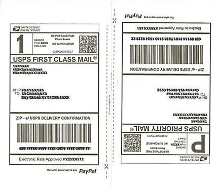 25 Sheets SHIPPING Labels 50 Half Page Shipping Labels for