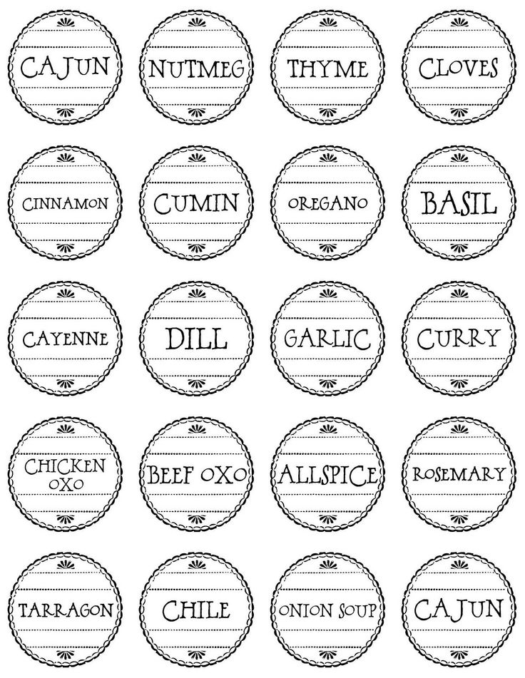 Best Spice Jar Labels and Templates images Best Spice Jar Labels and Templates images