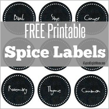 Spice jar labels and template to print Spice jar labels and template to print