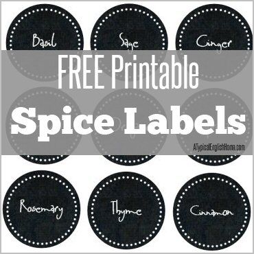 Spice jar labels and template to print