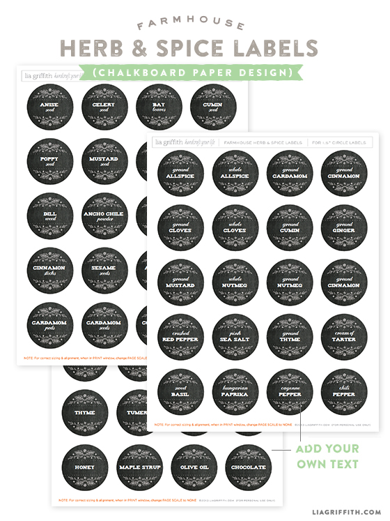 Spice Jar Labels by Ink Tree Press | Worldlabel Blog Spice Jar Labels by Ink Tree Press | Worldlabel Blog