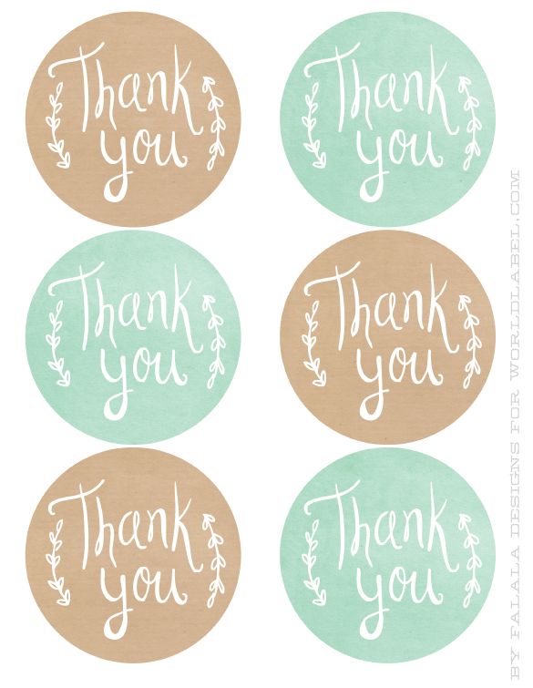 Thank You Label Template 08