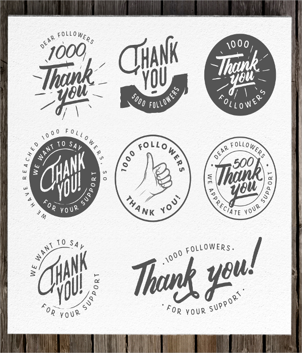 Thank You Label Template 07