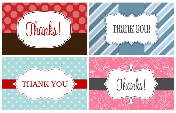 Thank You Label Template 02