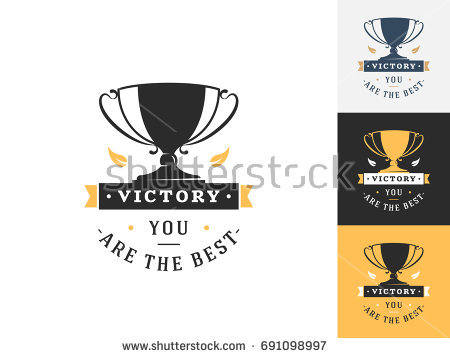 Vintage Trophy Logo Design Template Vector Stock Vector 691098997 Vintage Trophy Logo Design Template Vector Stock Vector 691098997