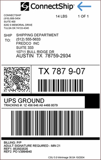 UPS Shipping Label Template