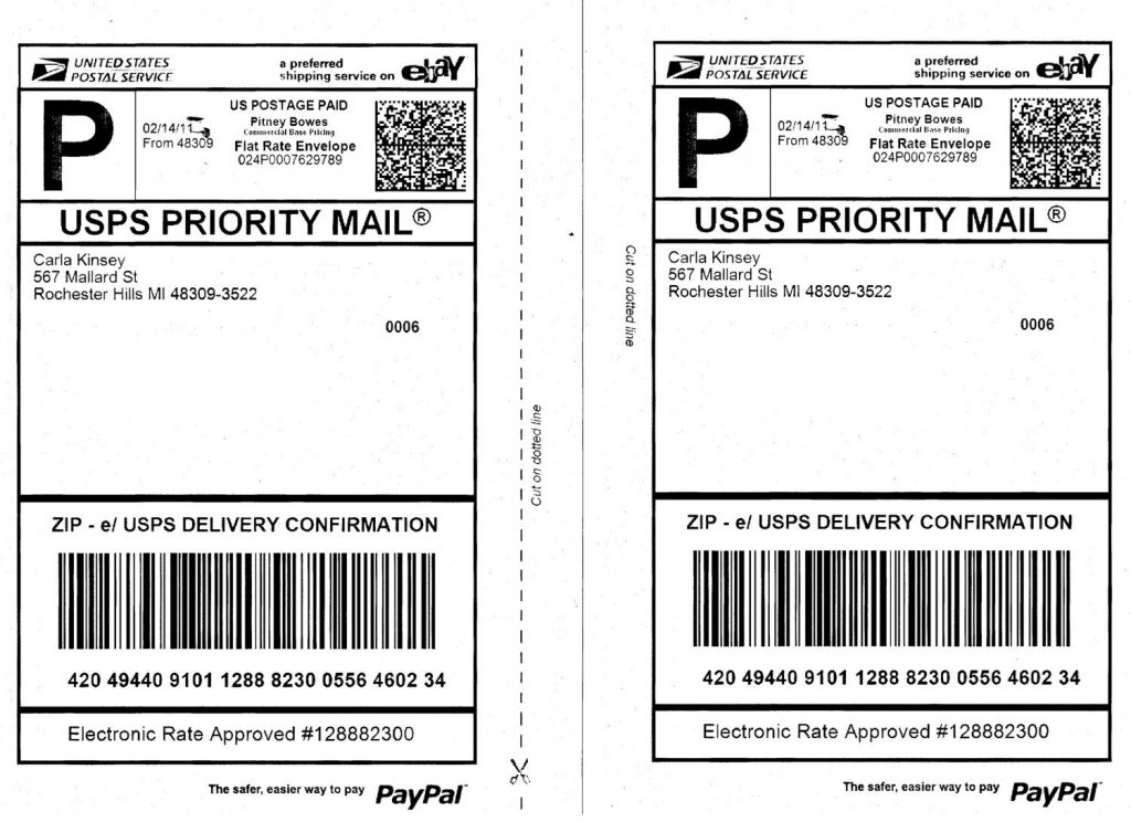 Usps Shipping Label Template Printable Label Templates