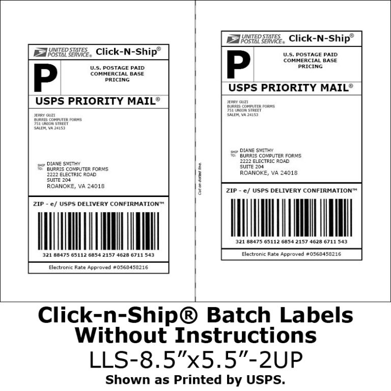 Usps Shipping Label Template printable label templates