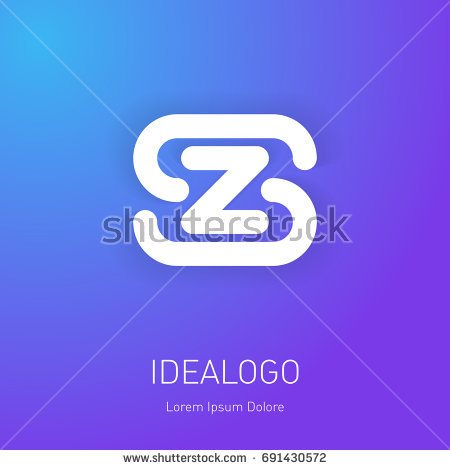 Logo Template Letters S Z On Stock Vector 691430572 Shutterstock