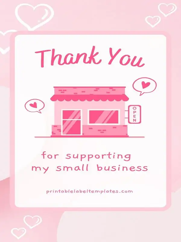 Thank You Label Template 02