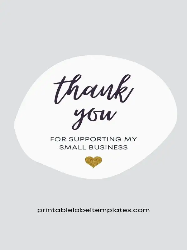 Thank You Label Template 05