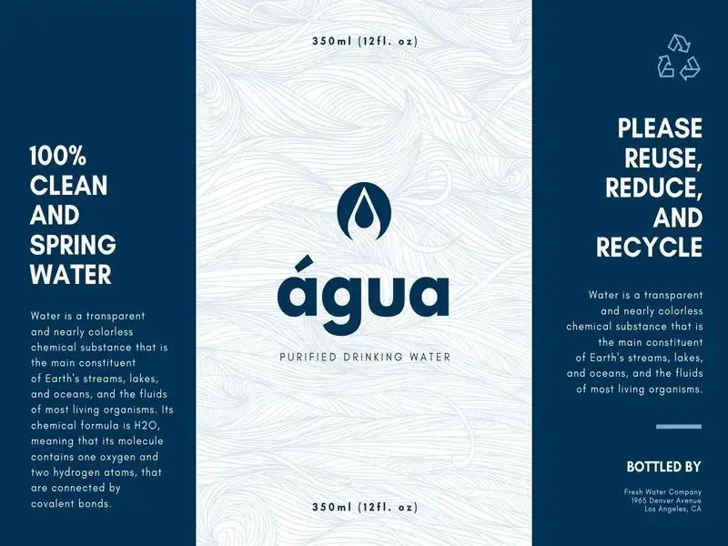 water bottle label template 01