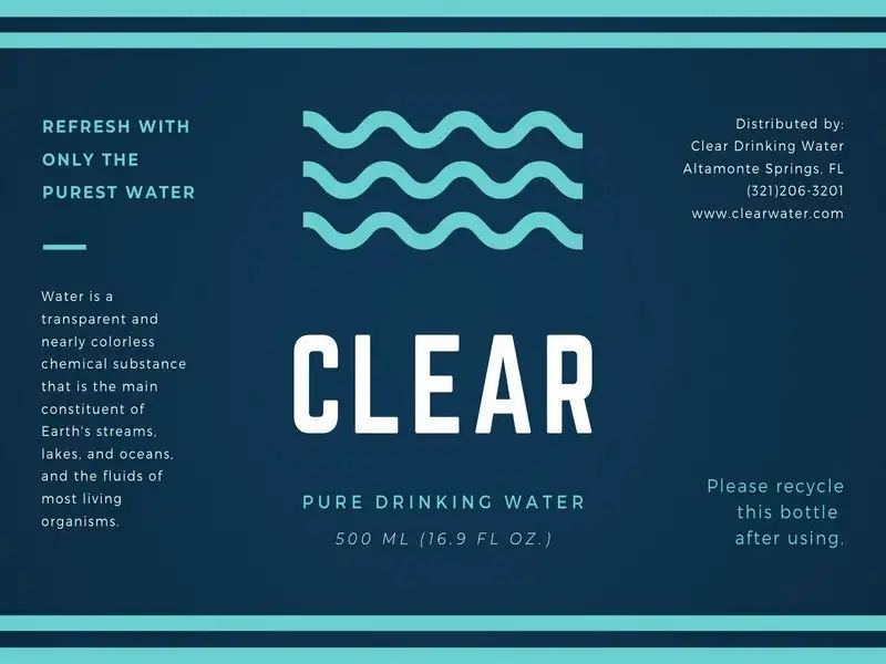 water bottle label template 04